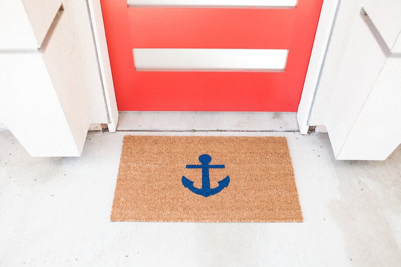 Anchor Doormat Custom Doormat Nautical Doormat Funny Etsy