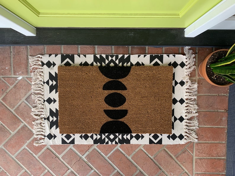 Modern Boho Doormat / Custom Door Mat / Housewarming Doormat / Etsy