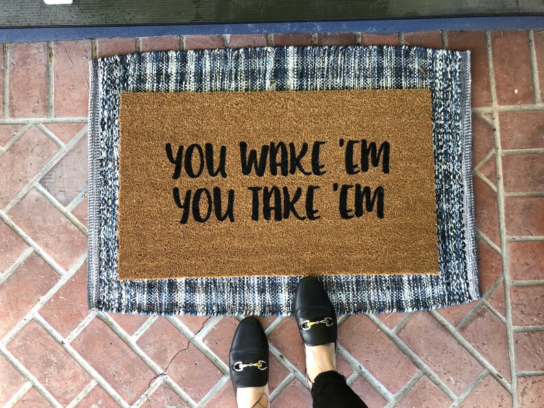 New Baby Doormat / Doormat / Funny Doormat / Gift for Twins / Etsy