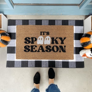Spooky season Doormat, Halloween Doormat, Ghost Doormat, Halloween Decor Outdoor, Halloween Decor for porch, Cute Doormat, Ghost Welcome Mat
