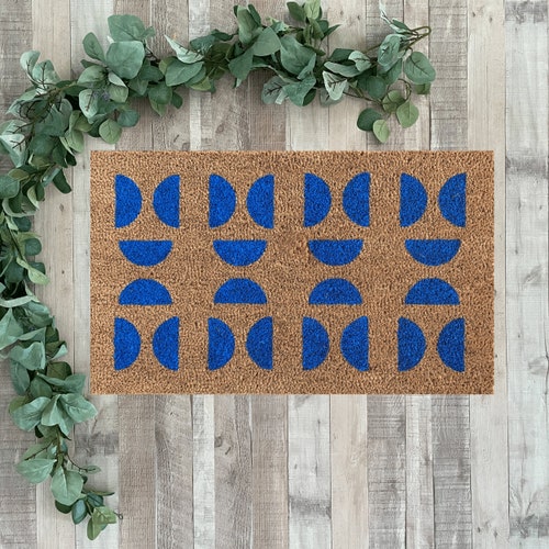 Retro Doormat Custom Doormat Modern Mat Pattern Etsy