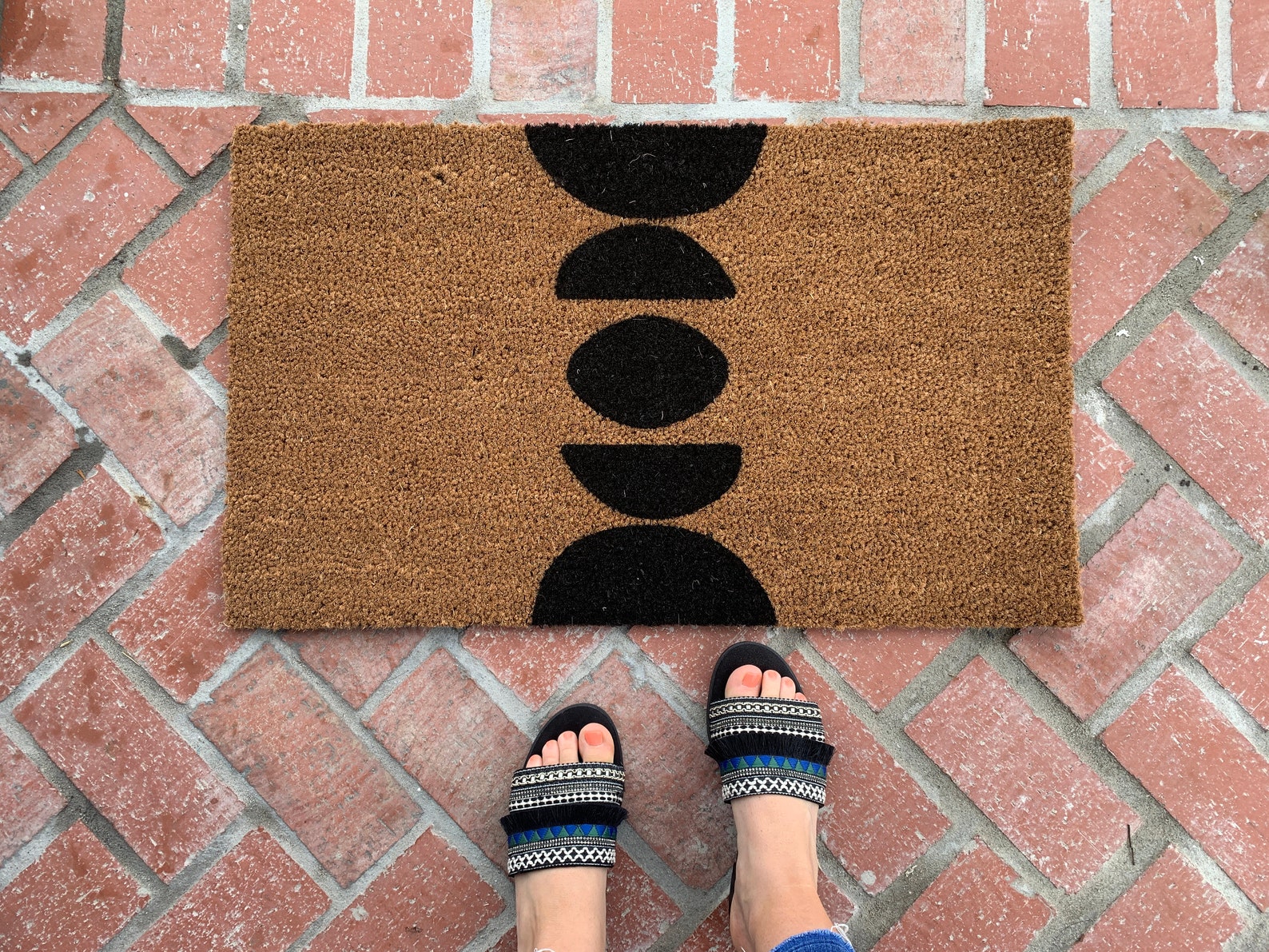 Modern Boho Doormat / Custom Door Mat / Housewarming Doormat / Etsy