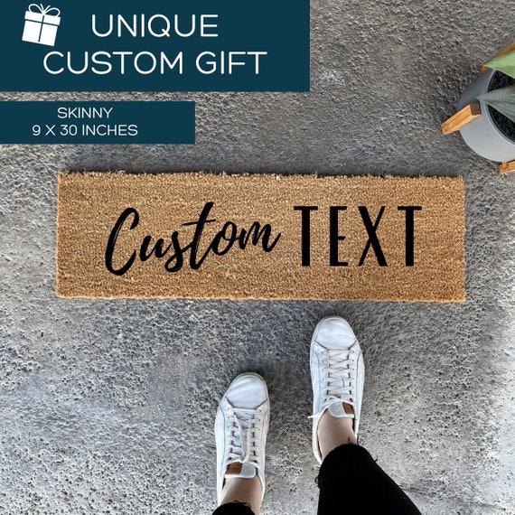 Custom Mini Doormat 24 Inch Small Doormat Monogram Welcome Mat Playhouse Door Mat Personalized Doormat Pet Bowl Rug Dog Doormat