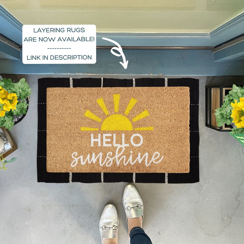 NickelDesignsShop Hello Sunshine Doormat - Thumbnail 5