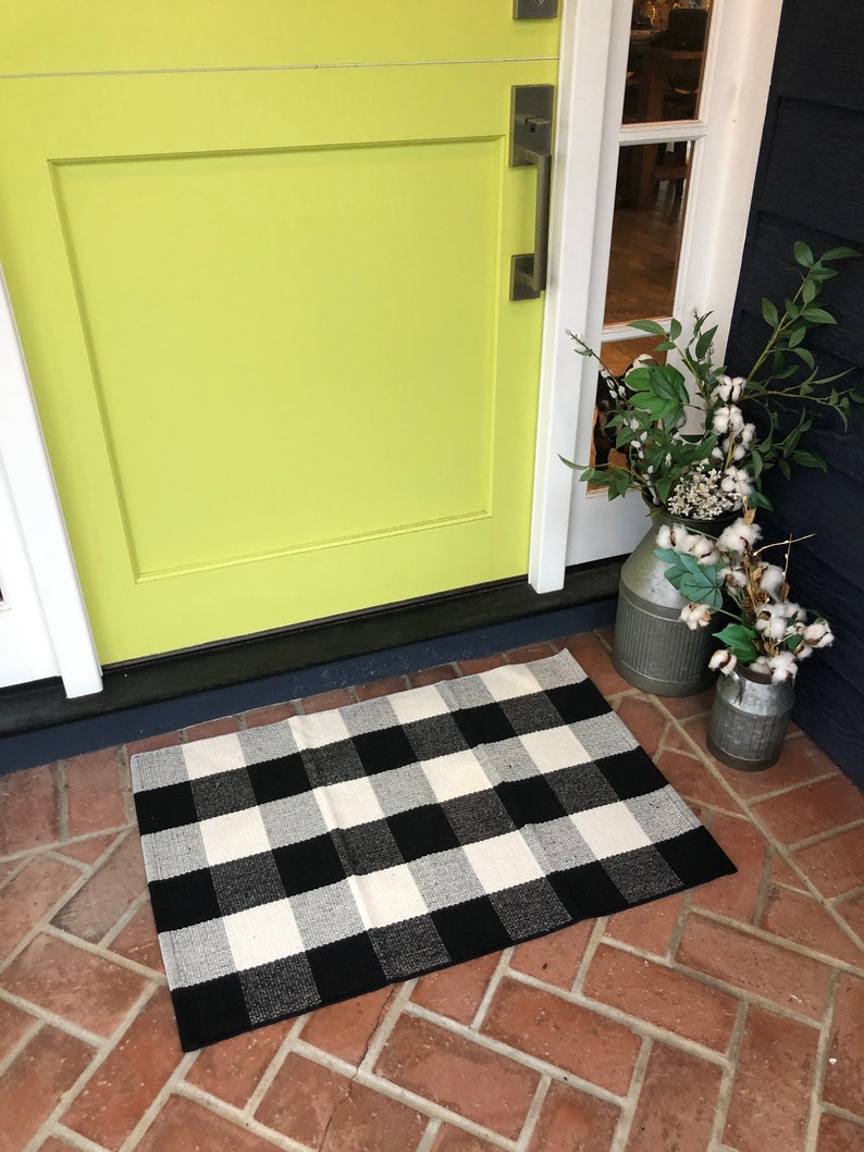 Doormat Layering Rug /buffalo Check Entry Rug / Buffalo Plaid Etsy