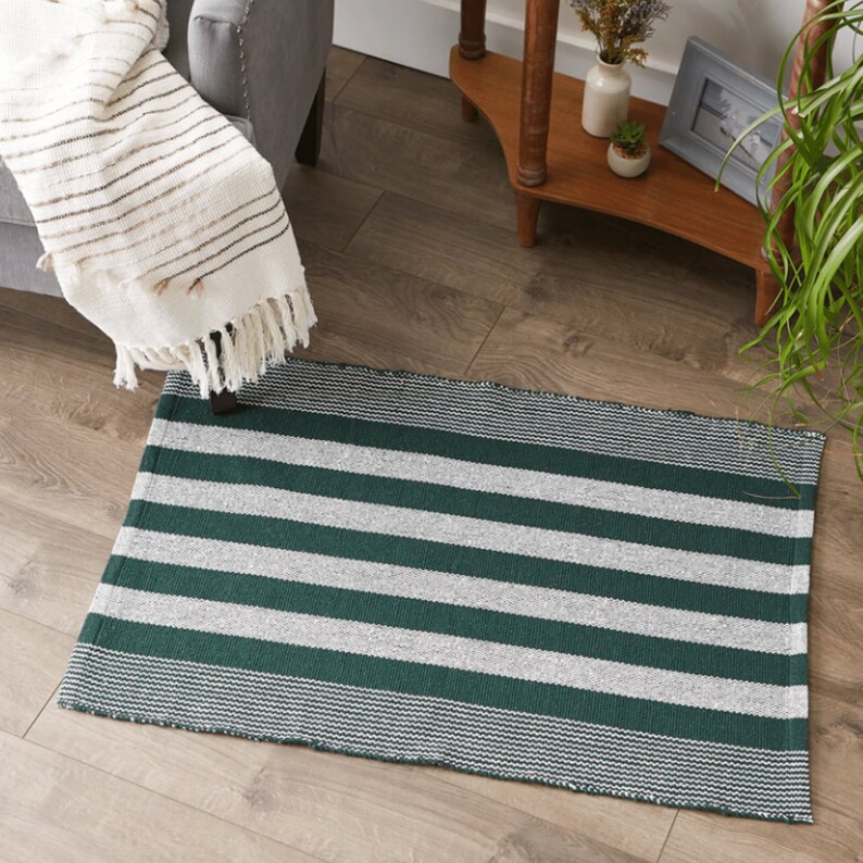 Doormat Layering Rug Entryway Rug Striped Rug for Bedroom Etsy