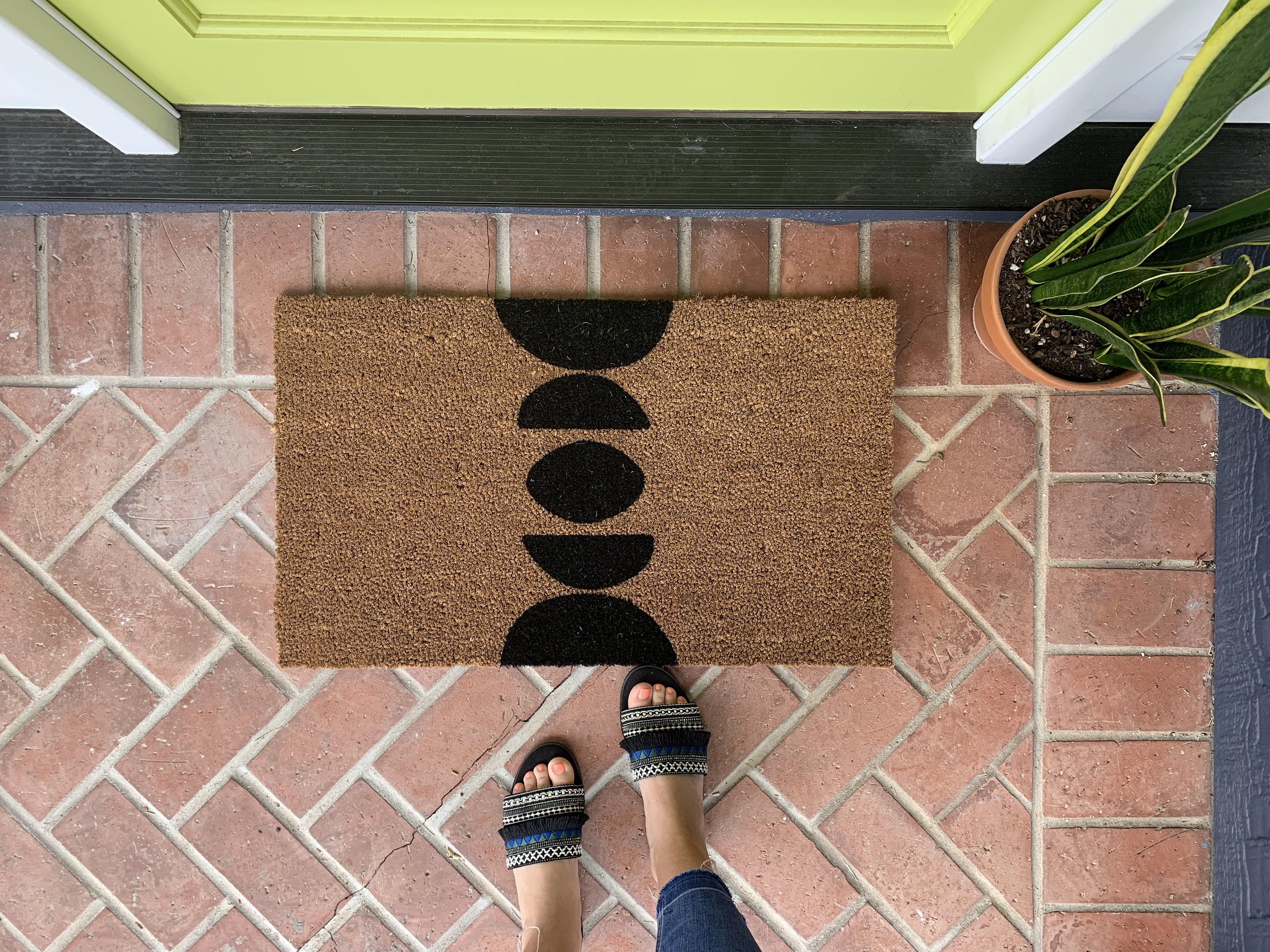 Modern Boho Doormat / Custom Door Mat / Housewarming Doormat / Etsy