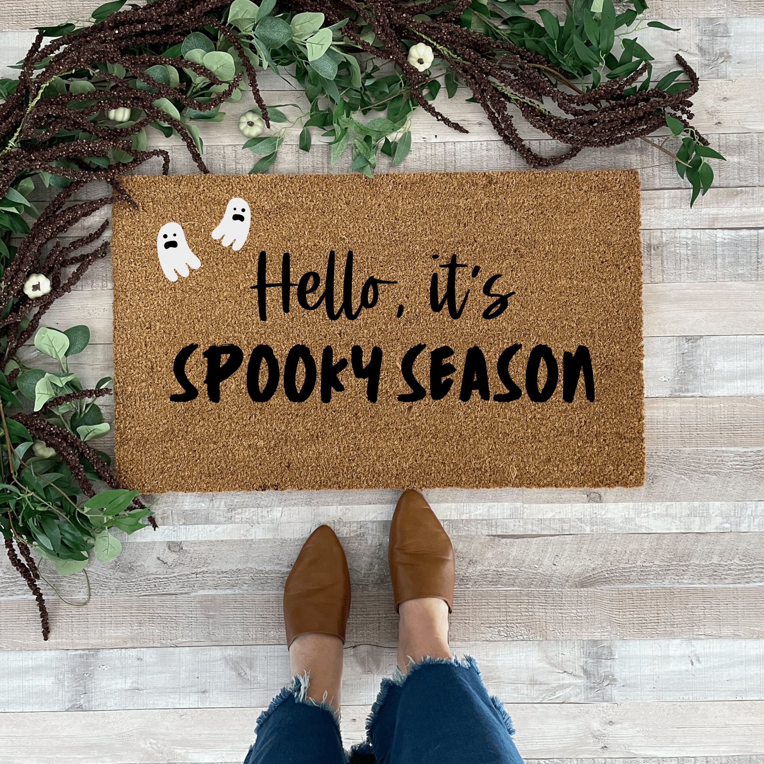 Discover Halloween Front Doormat, Spooky Season Doormat