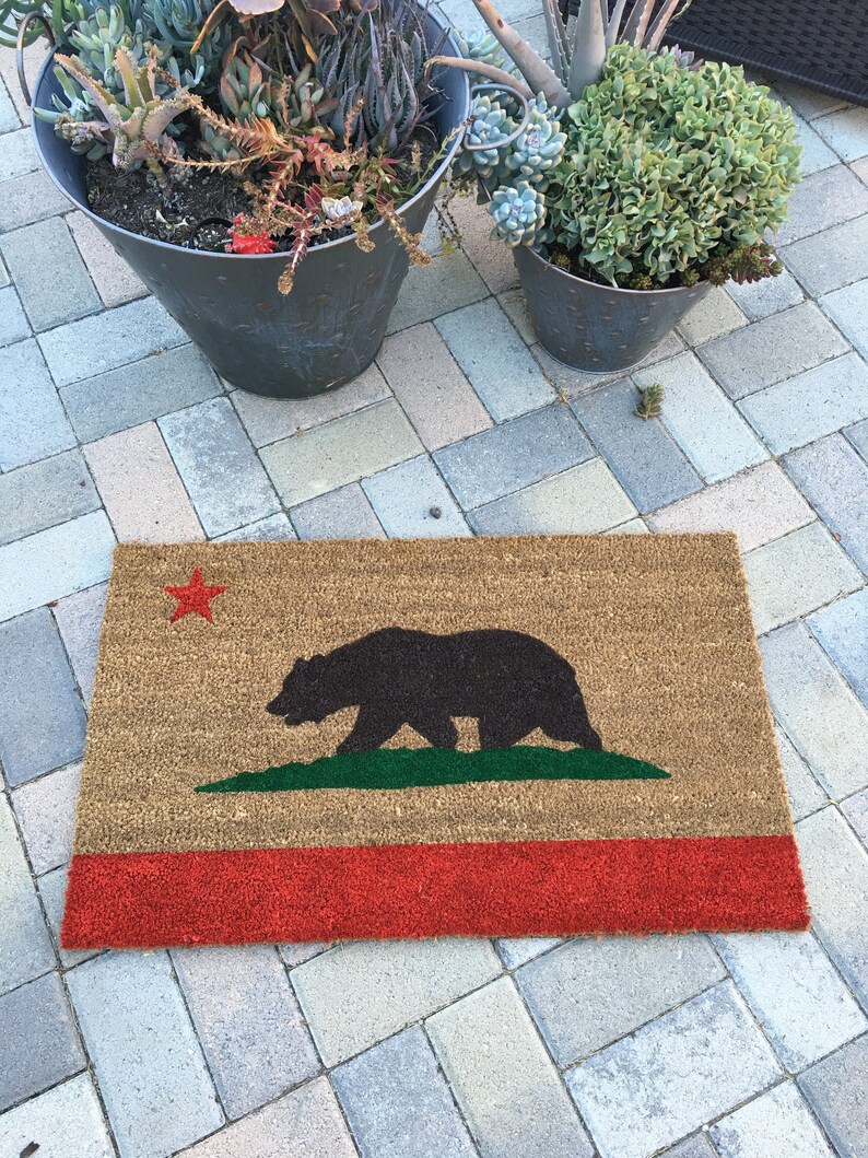 California Bear Doormat / Custom State Doormat / California Etsy