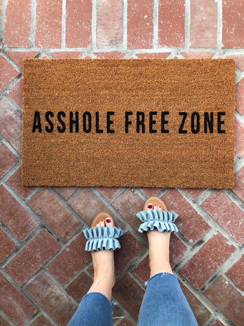 Rude Doormat Asshole Doormat Cuss Word Doormat Front Door Etsy