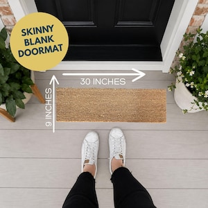 Skinny Doormat Plain, Small Doormat, Blank Doormats, Personalized Doormat, Small Welcome Mat, Playhouse Doormat, Doormat Layering Rug