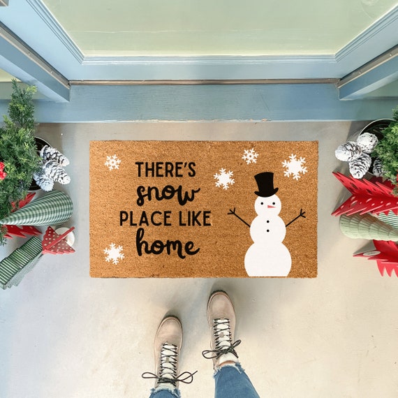 Home Snowflake Doormat, Winter Doormat, Winter Decor