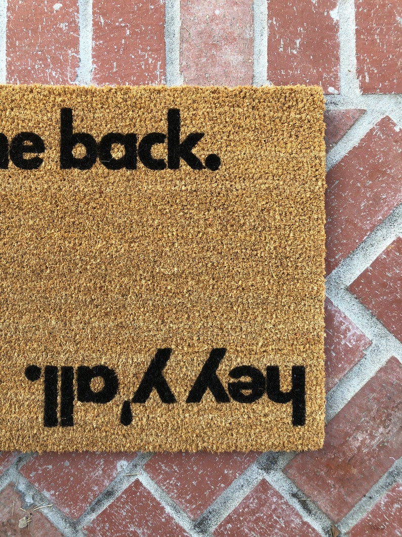 Hey Y'all Reversible Doormat / Funny Mat / Etsy