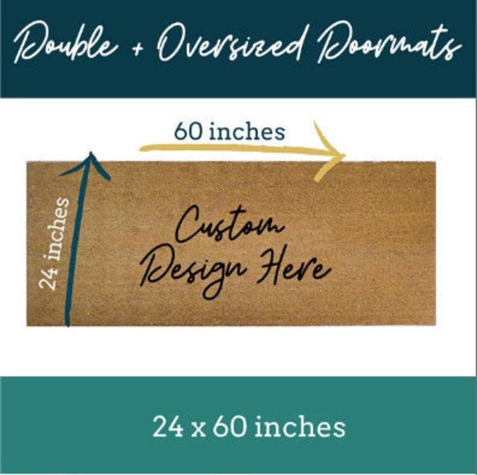 Custom Double Door Mat Extra Long Mat Large Doormat Etsy