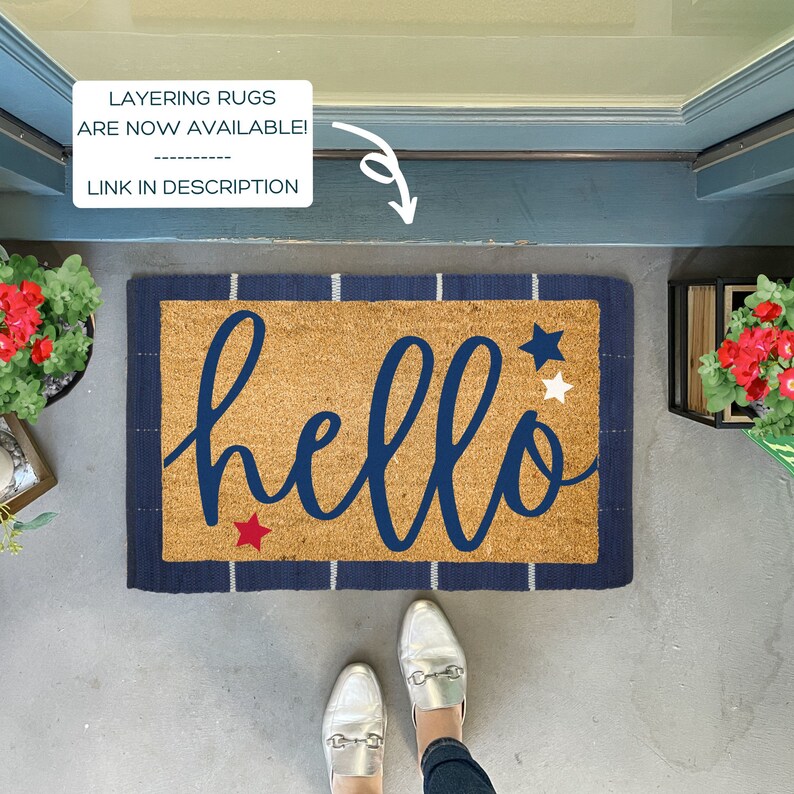Nickel Designs Hand-Painted Doormat - Starburst - Thumbnail 2