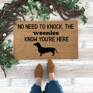 Wiener Dog Doormat, Dog Door mat, Weenie Dog Doormat, dachshunds gifts, Funny doormat, Dachshund doormat, Dog Welcome Mat, Cute Doormats