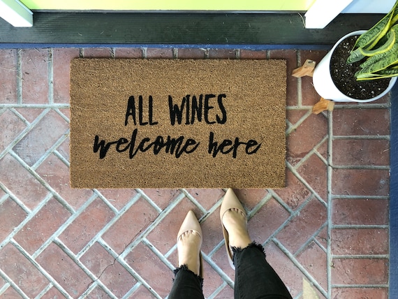 Wine Doormat, Wine gifts for men, Outdoor Doormat, Gift for Wine Lover, Funny Gift for Mom, Funny Doormat, Best Friend Gift, Rude Doormat