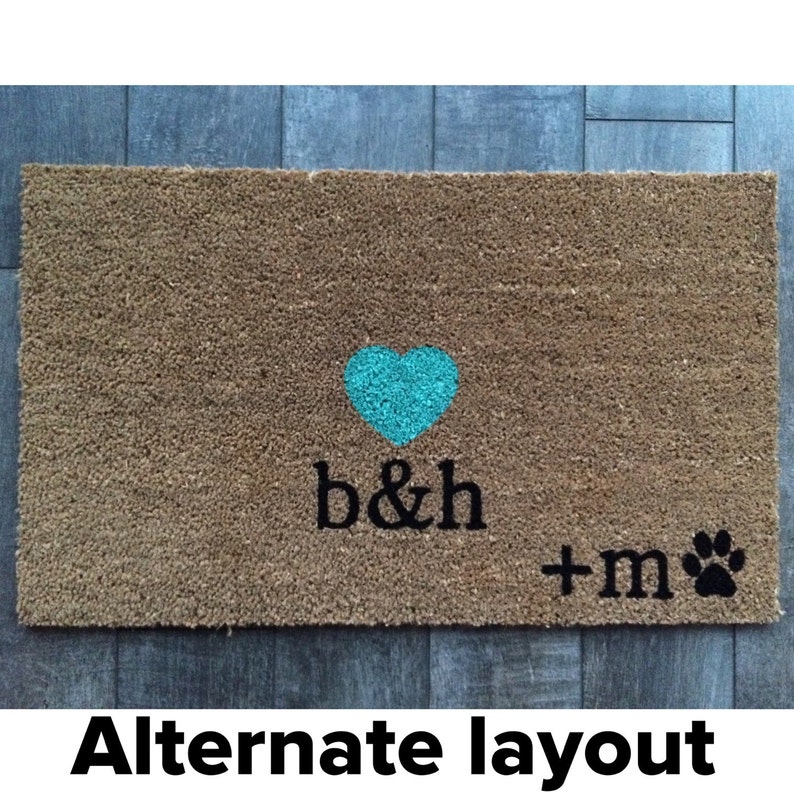 Custom Initials Doormat / Personalized Doormat / Custom Name Etsy