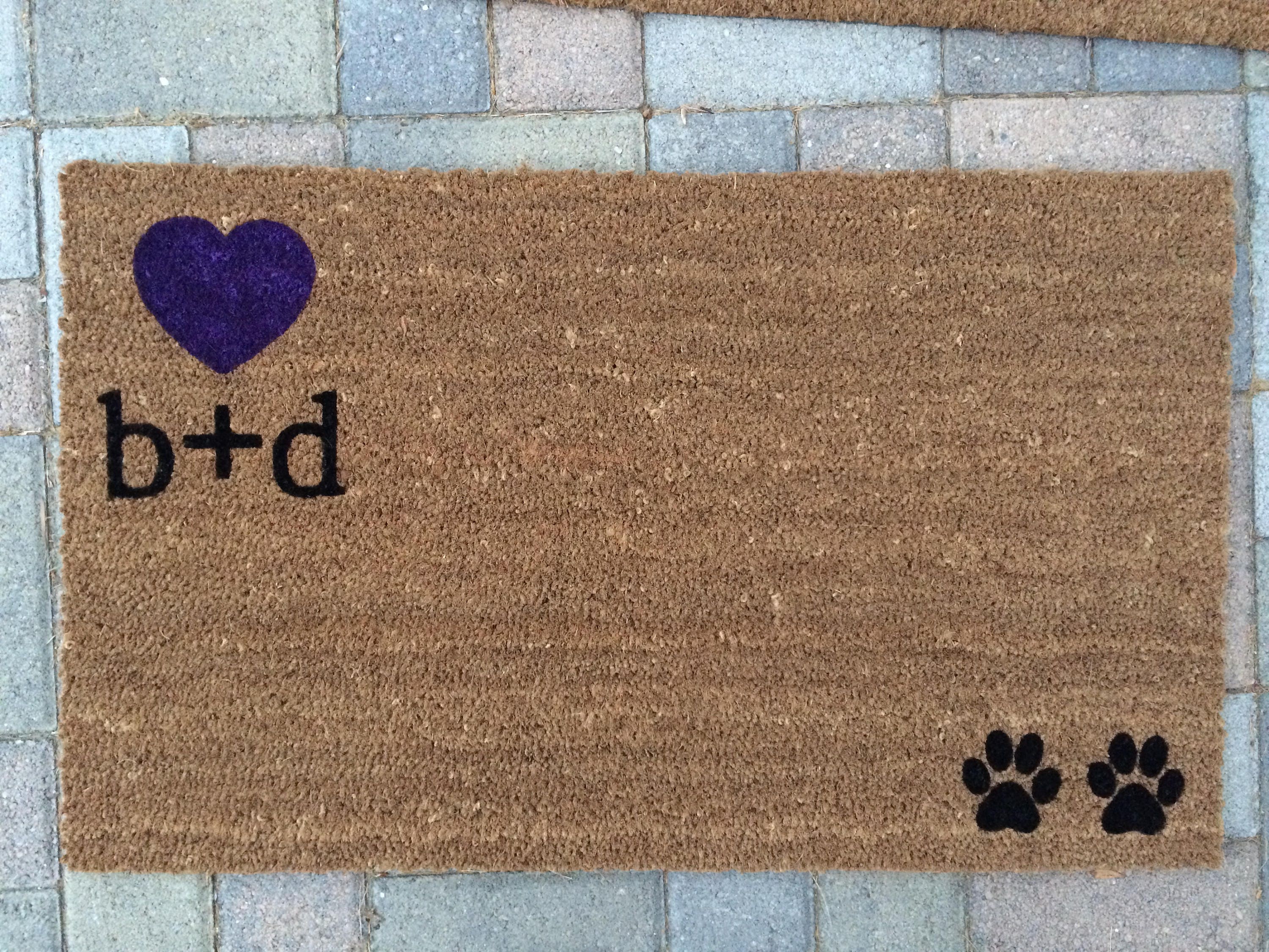 Custom Initials Doormat / Personalized Doormat / Custom Name Etsy