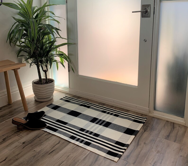 Buffalo Check Rug Doormat Layering Rug Buffalo Plaid Accent Etsy