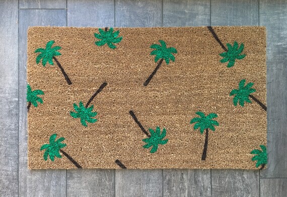 Palm Tree Doormat Custom Door Mat Wedding Doormat Housewarming Doormat Summer Doormat Desert Doormat Tropical Doormat Palms