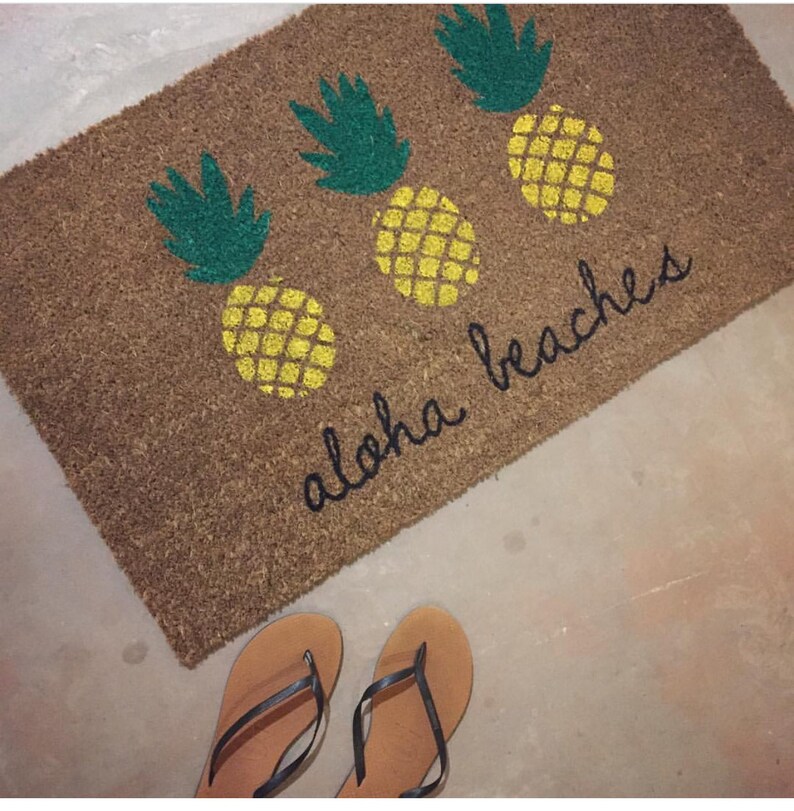 Pineapple Doormat / Funny Doormat / Custom Doormat / Outdoor Etsy