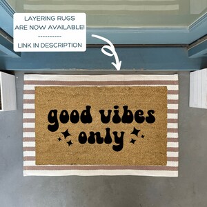 Good Vibes Only Doormat, Funny Doormat Outdoor, Cute Doormat, Nickel