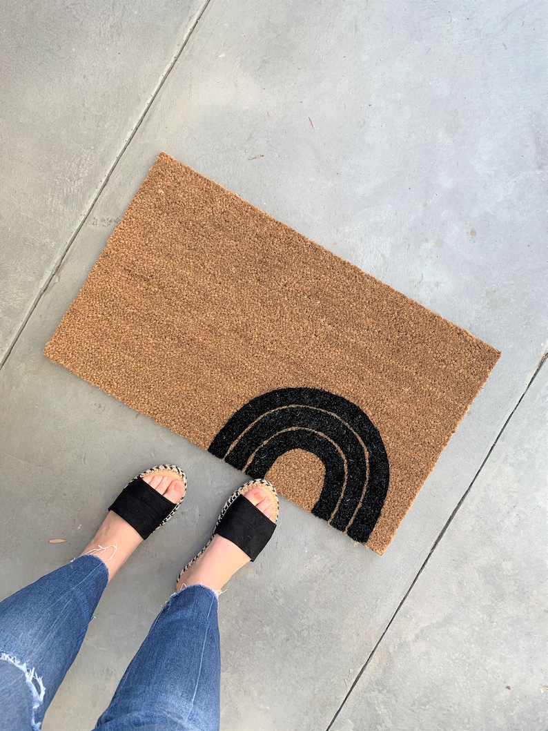 Modern Rainbow Doormat / Custom Door Mat / Housewarming Etsy