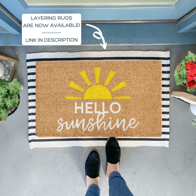 NickelDesignsShop Hello Sunshine Doormat - Thumbnail 4