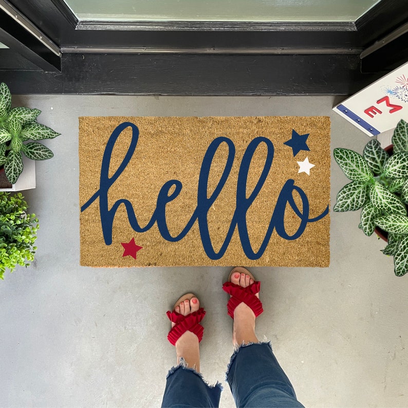 Nickel Designs Hand-Painted Doormat - Starburst