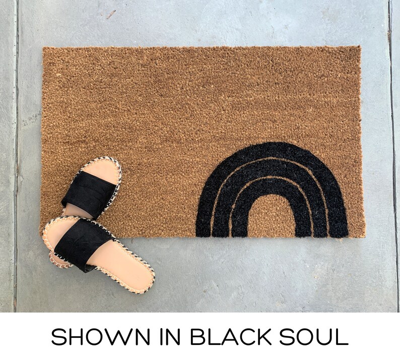 Modern Rainbow Doormat / Custom Door Mat / Housewarming Etsy