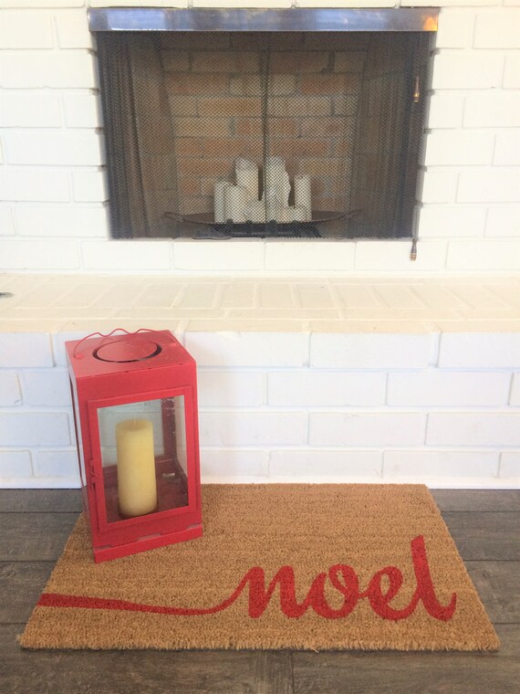 Holiday Doormat Door Mat Housewarming Gift Christmas Etsy
