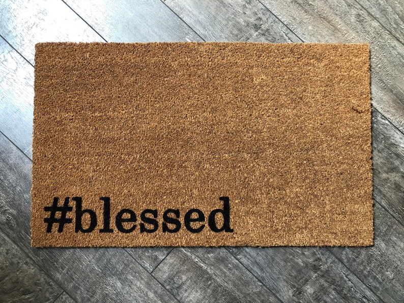 Blessed Doormat / Custom Doormat / Religious Doormat / Etsy