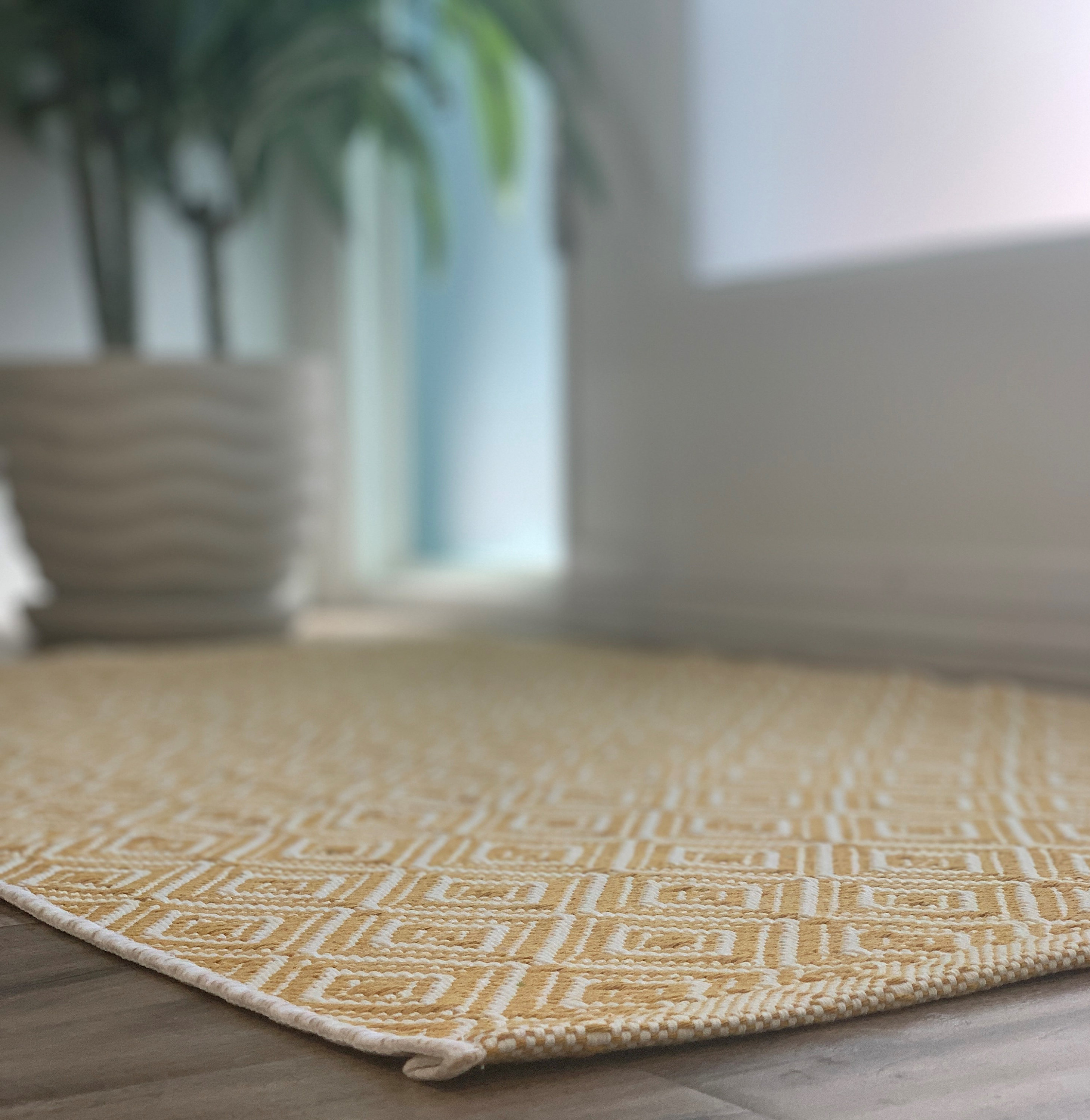 Mustard Pattern Area Rug / Doormat Rug / Scatter Rug / Aztec Etsy