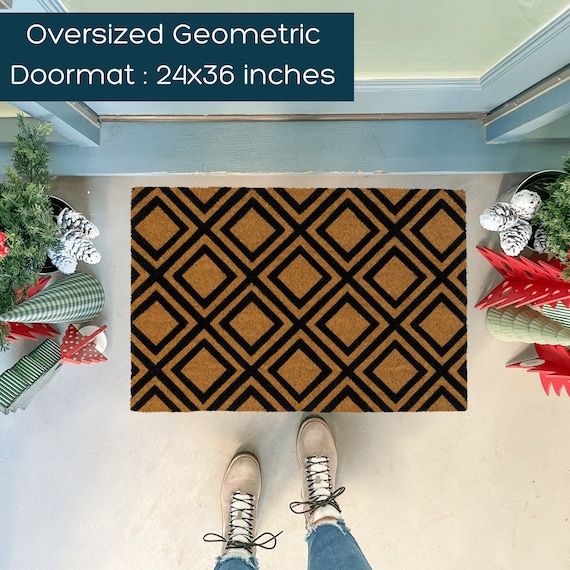 Large Doormat, Boho Doormat, Modern Doormat, Extra Large Welcome Mat,  Simple Doormat, Doormats Outdoor, Mid-century Decor, Front Door Mat 