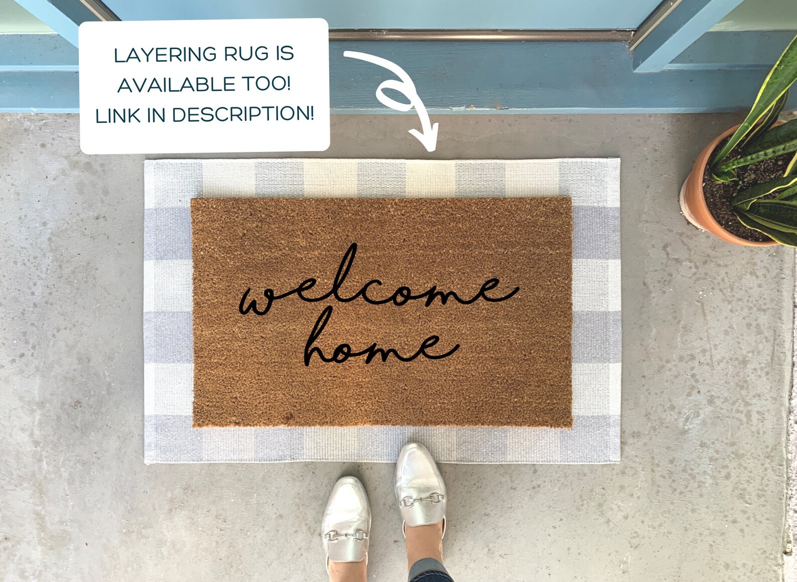 Custom Doormat | Housewarmng Gft | Weddng Gft Dea | Welcome To Our Home Personalzed