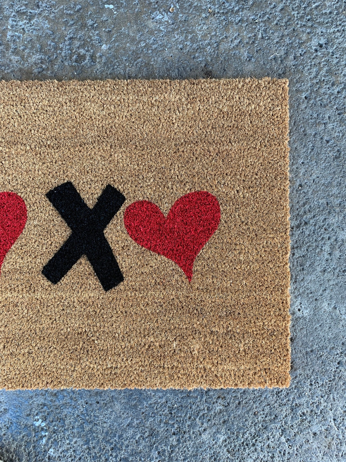 Valentines Doormat / Heart pattern doormat / xoxo Custom Etsy