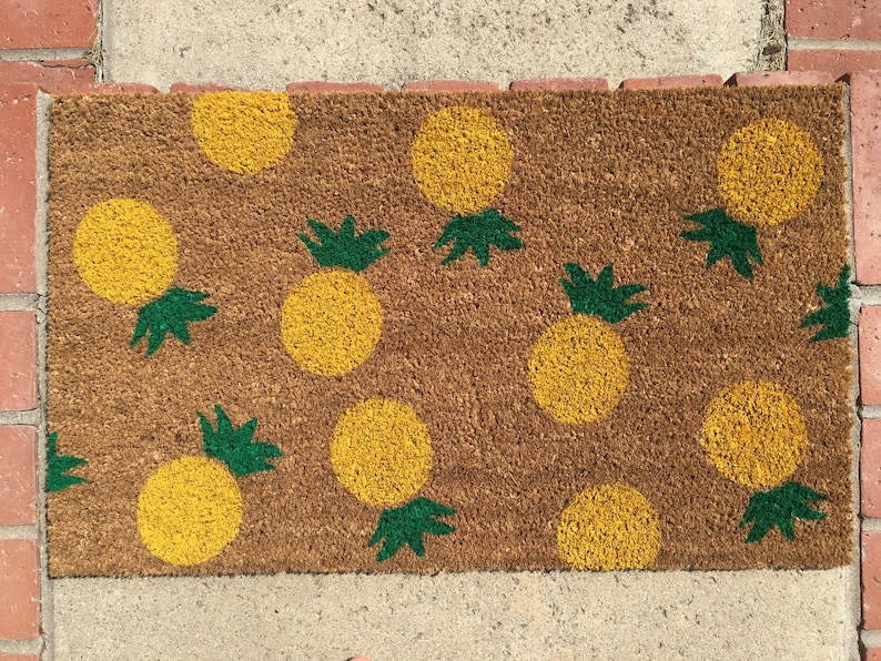 Pineapple Doormat / Summer Doormat / Personalized Door Mat / Etsy