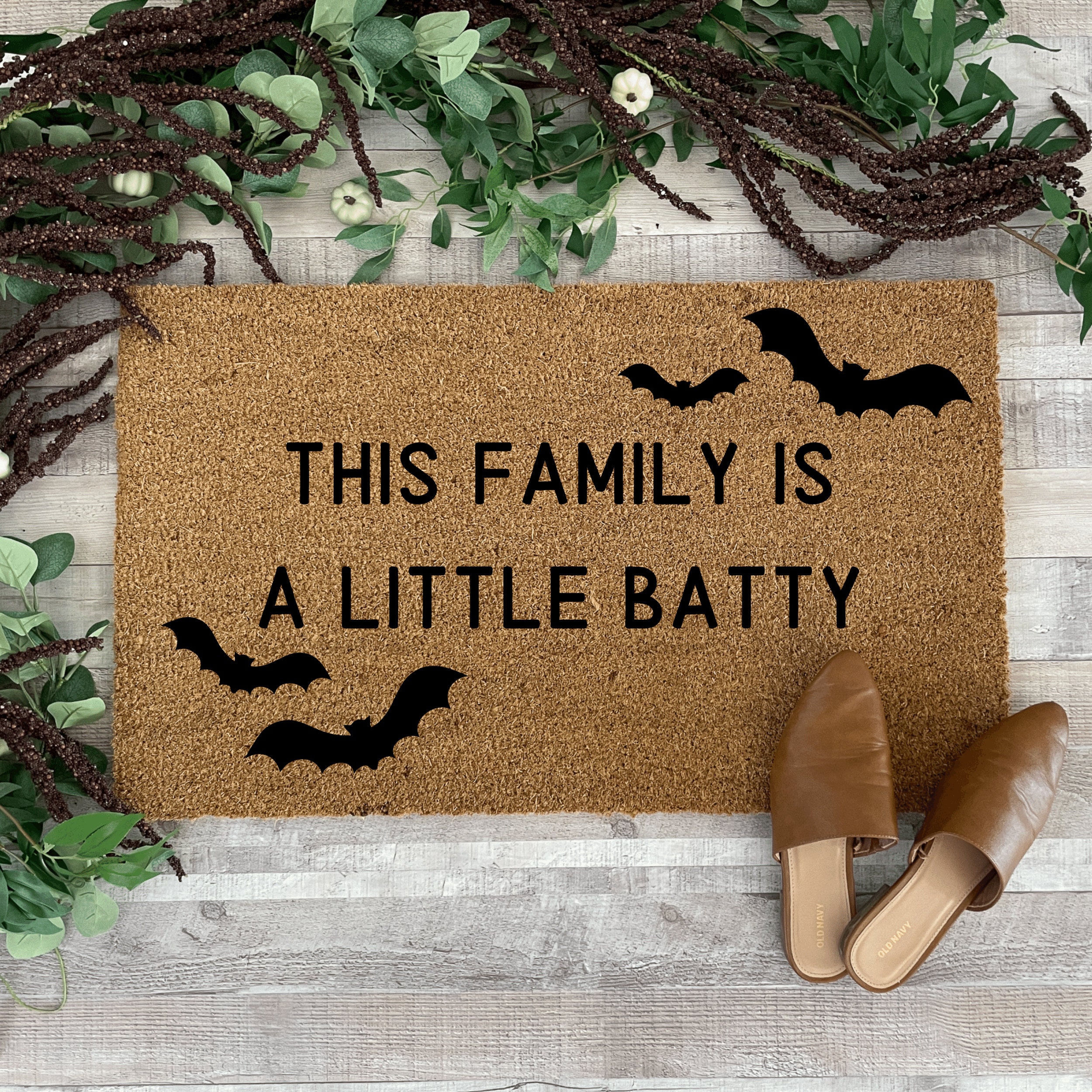 Discover Bat Door Mat, Halloween Front Doormat