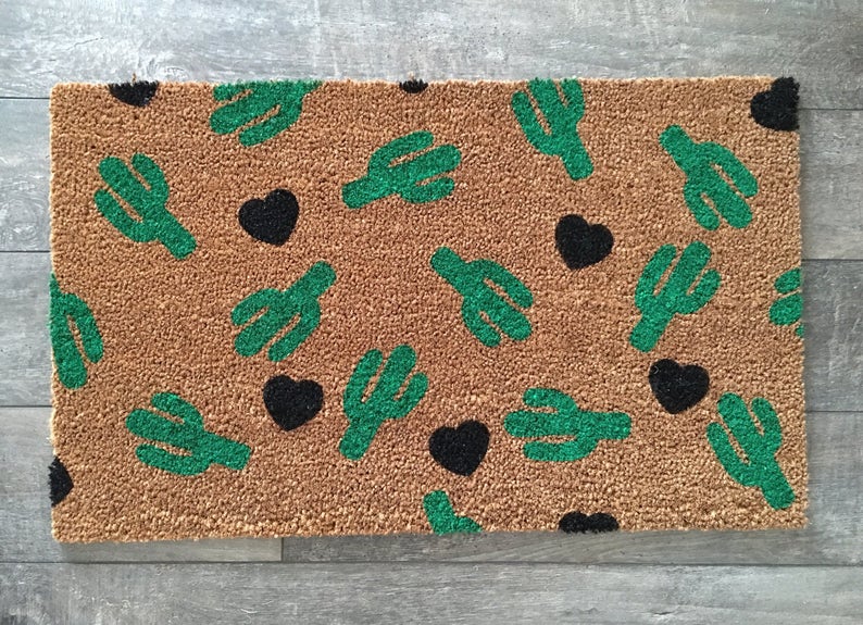 Cactus Plant Doormat / Cactus Decor / Succulent Gift / Custom Doormat / Front Door Mat / Summer Doormat / Modern Doormat / Snake Plant image 4