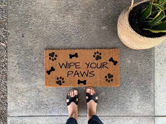 Dog Doormat, Small Doormat, Mini Doormat, Wipe Your Paws Doormat, Dog Gifts  for Owners, Pet Mom Gift, Gift for Pet Parents, Pets Doormats 