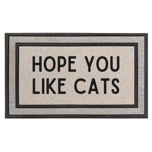 Cat Doormat, Hope You Cats, Doormat Cats, Indoor Doormat, Funny Doormat, Front Door Mat, Doormat Outdoor Rug, Low Profile Mat, Entryway Rug