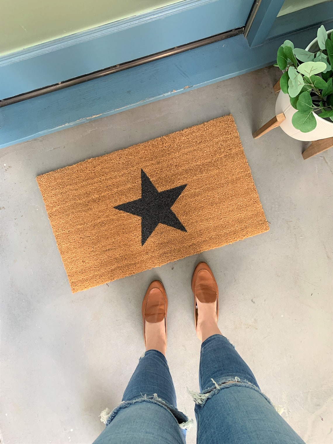 Modern Star Doormat / Custom Door Mat / Housewarming Doormat / Etsy