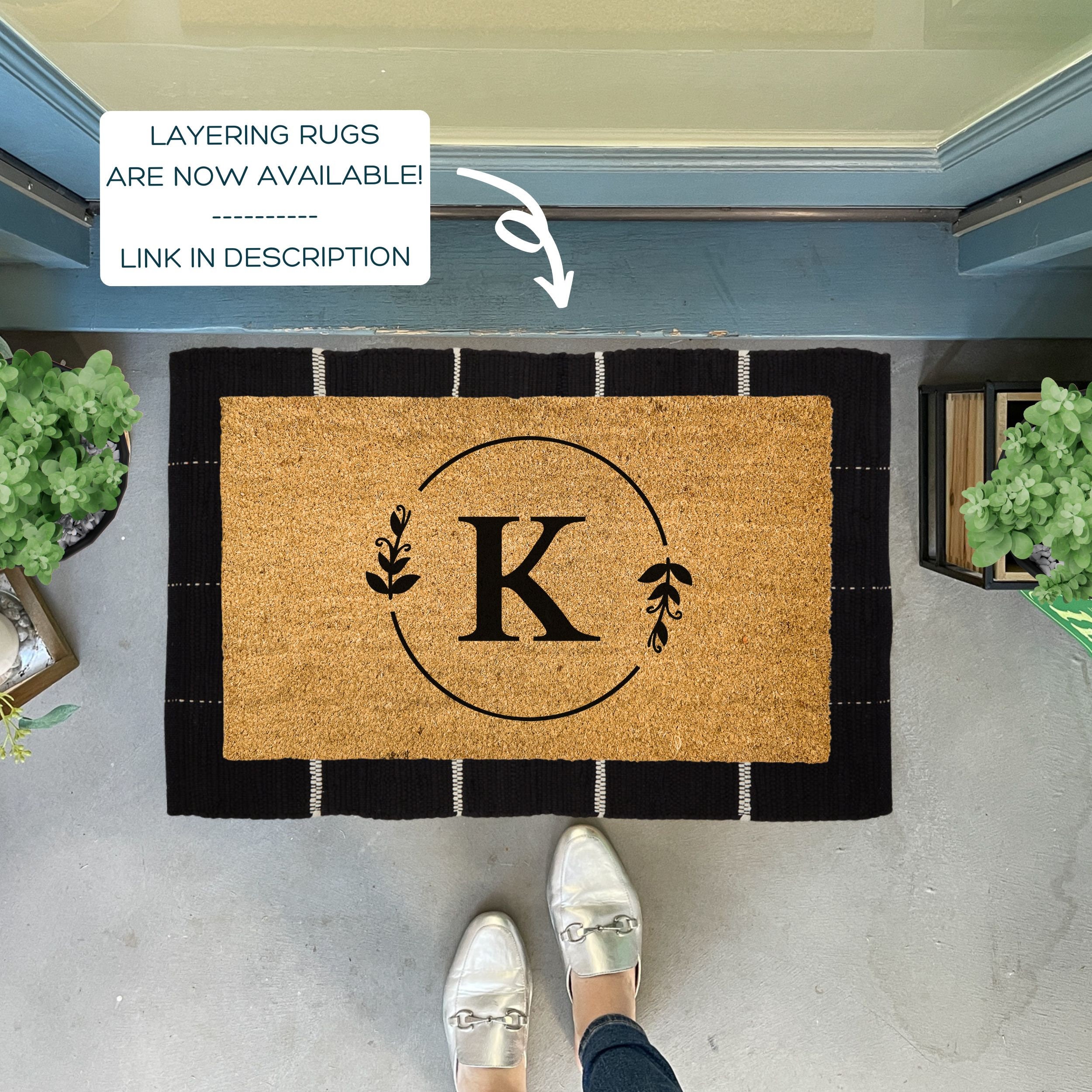 Custom Doormat Large, Personalized Doormat Initial, Mother's Day Gift ...
