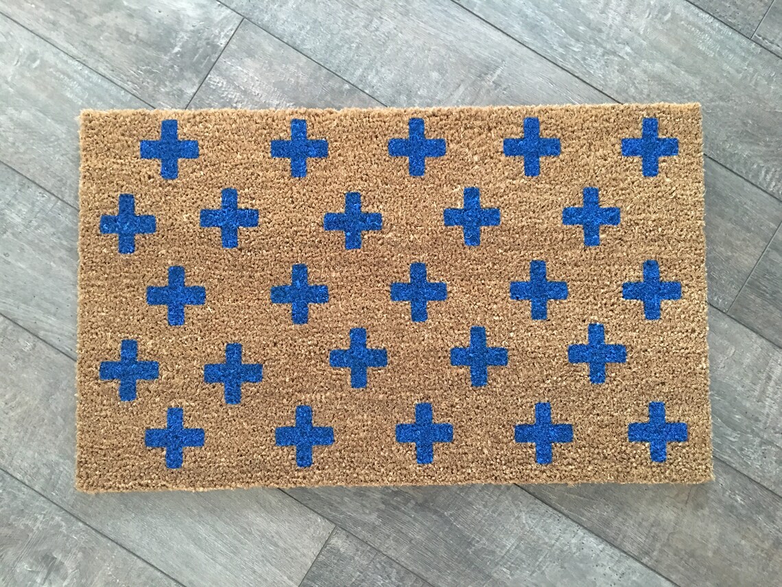 Swiss Cross Modern Doormat / Custom Doormat / Housewarming Etsy