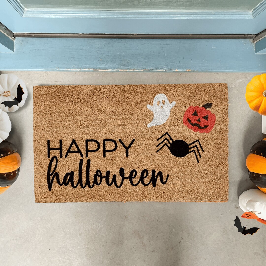 Happy Halloween Camper Doormat - Outdoor Indoor Doormat - Halloween Camping  Doormat