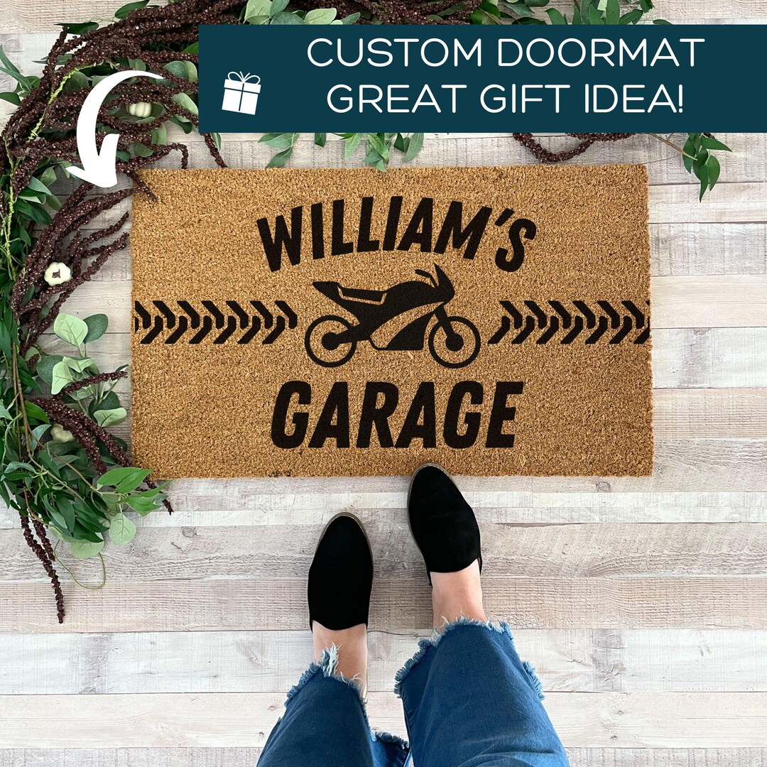 Motocross Girlfriend Heart Indoor Doormat