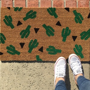 Cactus Plant Doormat / Cactus Decor / Succulent Gift / Custom Doormat / Front Door Mat / Summer Doormat / Modern Doormat / Snake Plant image 6