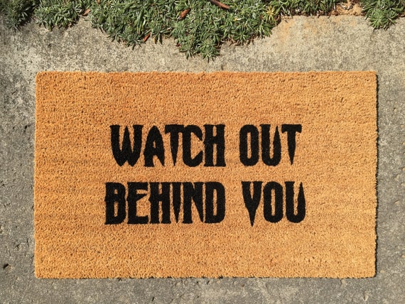 Halloween Doormat Funny Doormat Custom Doormat Halloween Etsy