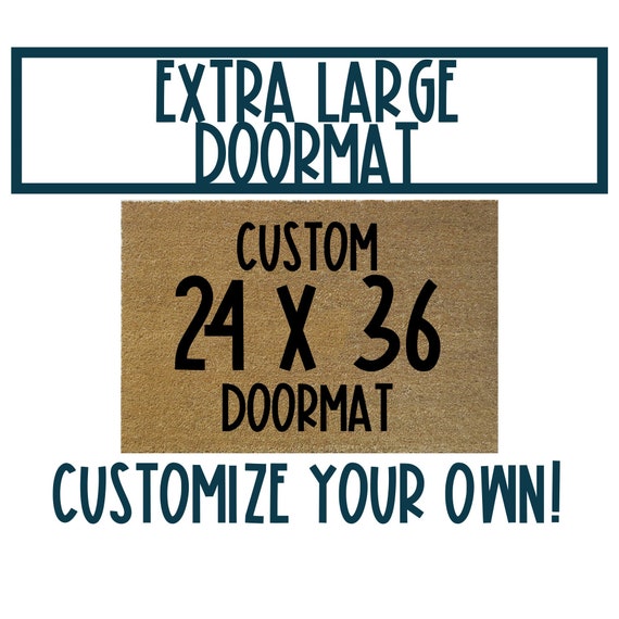 Large Door Mat, 24 X 36 Inch Welcome Mat, Custom Double Doormat,  Personalized Doormat, Custom Last Name Doormat, Housewarming Door Mat 